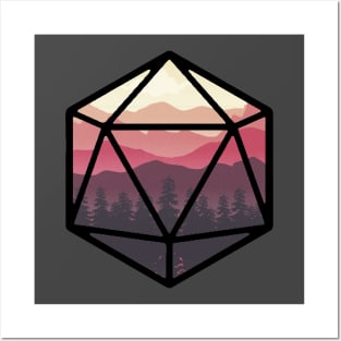 Fire Sunset D20 Posters and Art